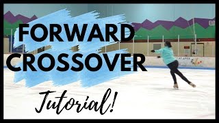 HOW TO ICE SKATE Forward Crossover Skating Tutorial [upl. by Aerdnak]