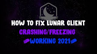 How to stop crashes freezes in lunar client Working [upl. by Chew]