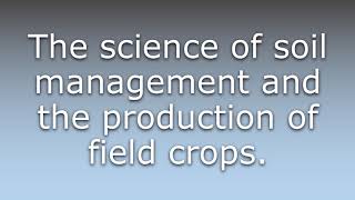 What does Agronomics mean [upl. by Drue]