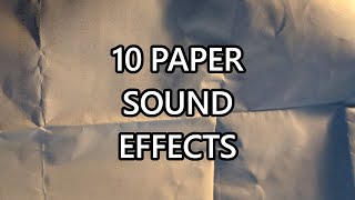 10 Paper Sound Effects  BONUS  ROYALTY FREE [upl. by Adnilra]