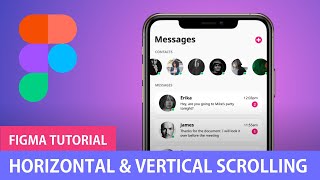 Horizontal amp Vertical Scrolling  Figma Tutorial [upl. by Huntley]