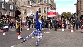 Highland Cathedral performed by Huntly Pipe Band with Dancing by Michelle Gordon in Huntly 2018 [upl. by Rena507]