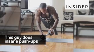 This guy does INSANE pushups [upl. by Nnyllatsyrc]