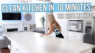 10 Minute Kitchen Cleaning Routine The BEST Method [upl. by Winthorpe89]